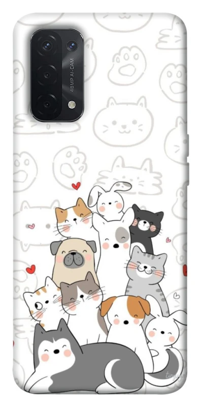 Чехол на Oppo A54 5G / A74 5G Funny Pets фото 1 из 1