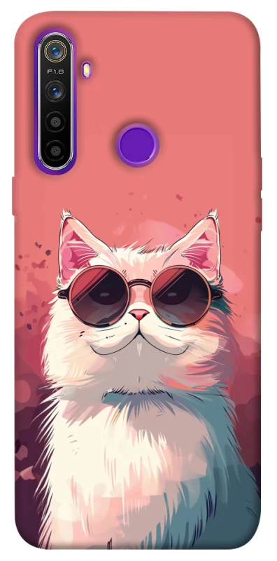 Чехол на Realme 5 Сat with glasses фото 1 из 1