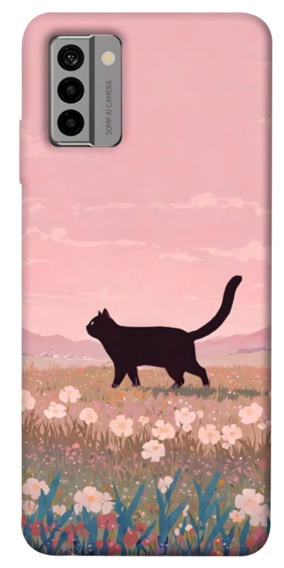 Чехол на Nokia G22 cat on a field фото 1 из 1