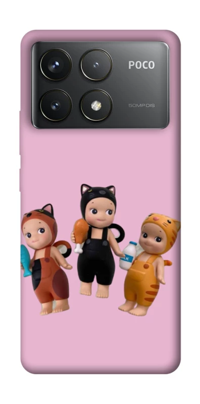 Чохол на Xiaomi Poco F6 Pro Cat Cafe Trio фото 1 з 1