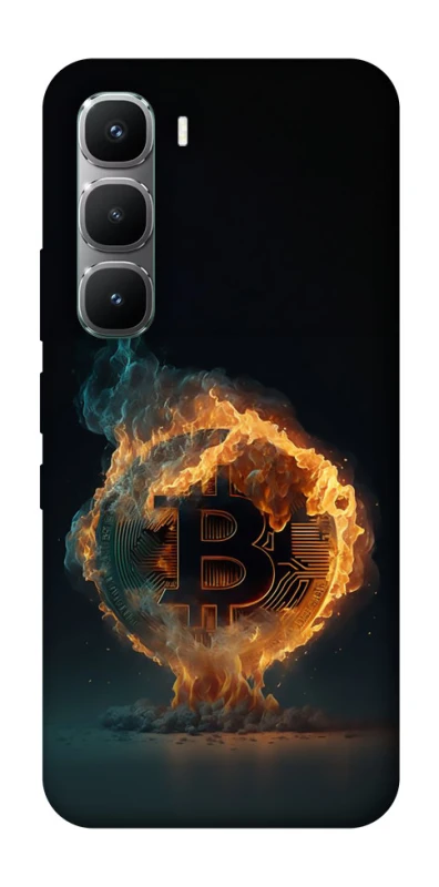 Чохол на Infinix Hot 60 Pro Fire Bitcoin фото 1 з 1
