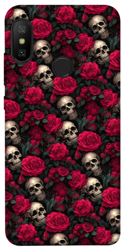 Чохол на Xiaomi Mi A2 Lite / Xiaomi Redmi 6 Pro Черепа та рози фото 1 з 1