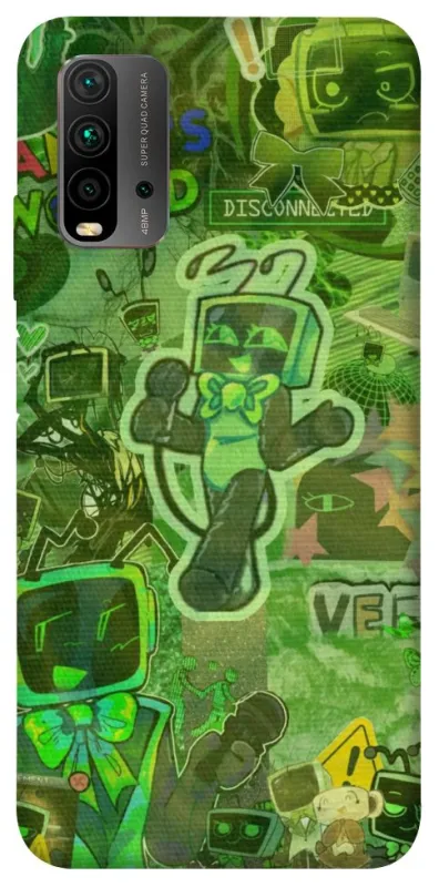 Чохол на Xiaomi Redmi 9T Dandysworld tv green theme фото 1 з 1