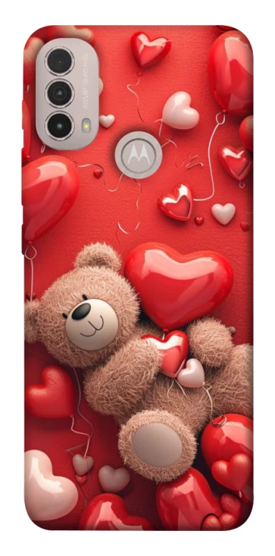 Чохол на Motorola Moto E40 bear in hearts фото 1 з 1