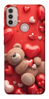 Чехол на Motorola Moto E40 bear in hearts фото 1 из 1