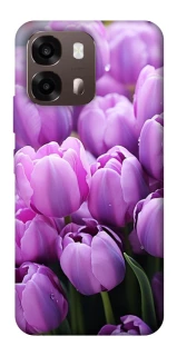 Чехол на Oppo A6 Фиолетовые тюльпаны фото 1 из 2