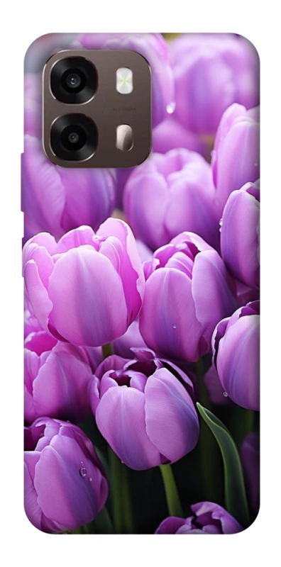 Чехол на Oppo A6 Фиолетовые тюльпаны фото 2 из 2