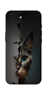 Чехол на Apple iPhone 16e (6.1") Кот-подглядыватель v2 фото 1 из 1