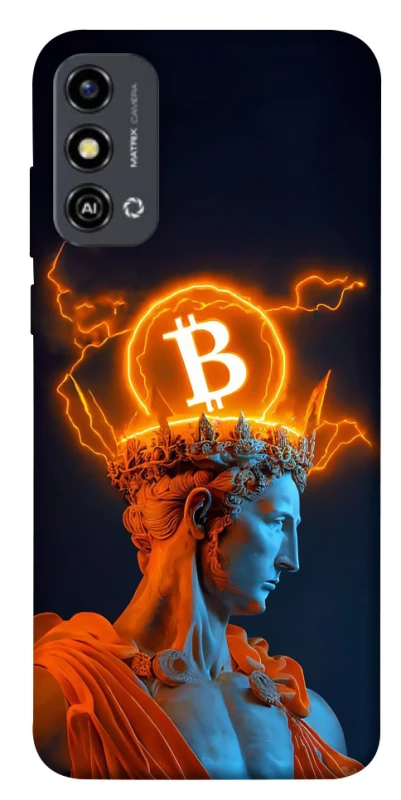 Чехол на ZTE Blade A53 Bitcoin God фото 1 из 1