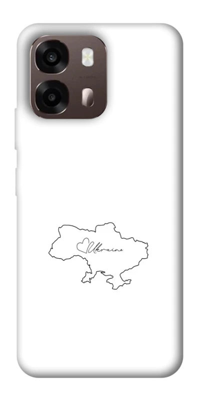 Чехол на Oppo A6 Ukraine map фото 1 из 2