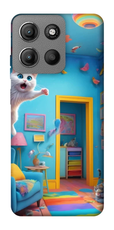 Чохол на Motorola Moto G15 Power crazy cat фото 1 з 1