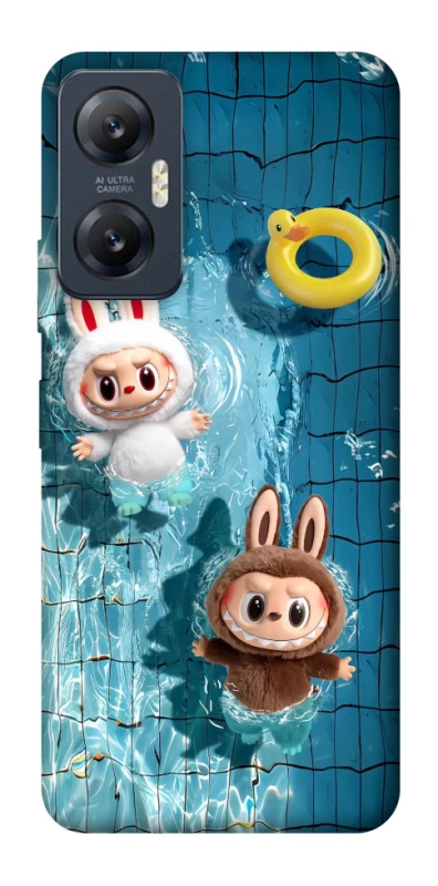 Чохол на Infinix Hot 20 5G Labubu in the pool фото 1 з 1