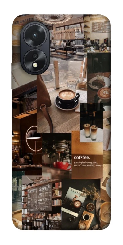 Чохол на Oppo A18 Coffee collage ver.2 фото 1 з 1