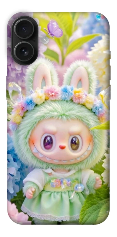 Чехол на Apple iPhone 16 Plus Labubu & Flowers ver.2 фото 1 из 1