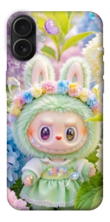 Чехол на Apple iPhone 16 Plus Labubu & Flowers ver.2 фото 1 из 1