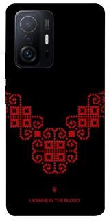 Чехол на Xiaomi 11T / 11T Pro Черно-красная вышиванка фото 1 из 1