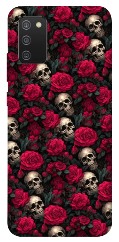 Чехол на Samsung Galaxy A02s Черепа и розы фото 1 из 1