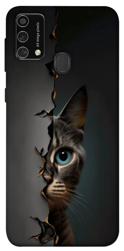 Чехол на Samsung Galaxy M21s Кот-подглядыватель v2 фото 1 из 1