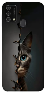 Чехол на Samsung Galaxy M21s Кот-подглядыватель v2 фото 1 из 1
