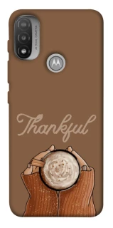 Чохол на Motorola Moto E20 Thankful coffee фото 1 з 1