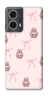 Чехол на Motorola Moto G85 Pink bows and Labubus фото 1 из 1