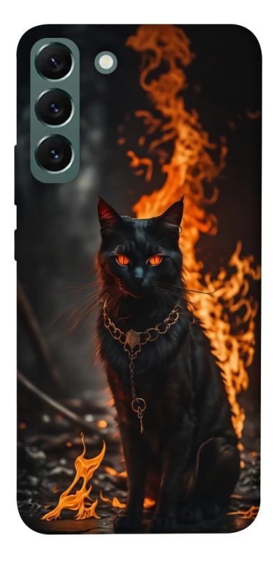 Чехол на Samsung Galaxy S22+ Огненный кот фото 1 из 1