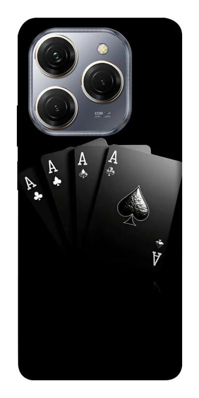 Чехол на TECNO Spark 20 Pro Black Cards фото 1 из 1