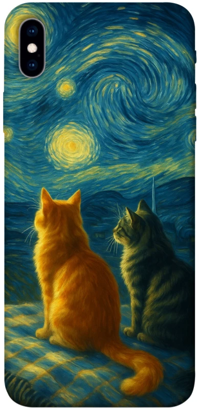 Чохол на Apple iPhone XS Max (6.5") Cats under the stars фото 1 з 1