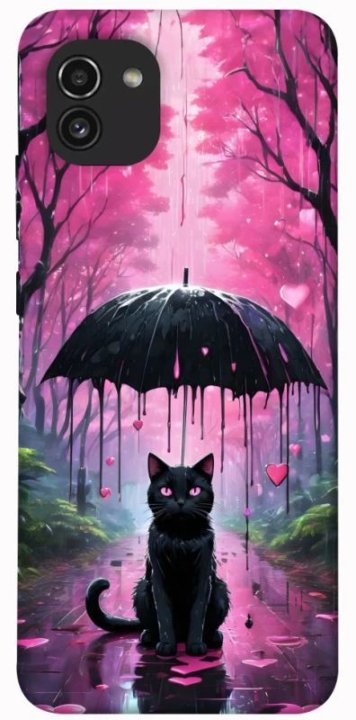 Чохол на Samsung Galaxy A03 Black cat фото 1 з 1