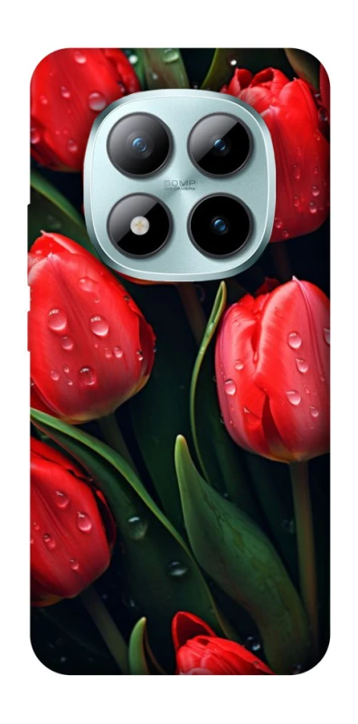 Чохол на Xiaomi Redmi Note 15 Pro+ 5G Червоні тюльпани фото 1 Чохол на Xiaomi Redmi Note 15 Pro+ 5G Червоні тюльпани фото 1 з 1