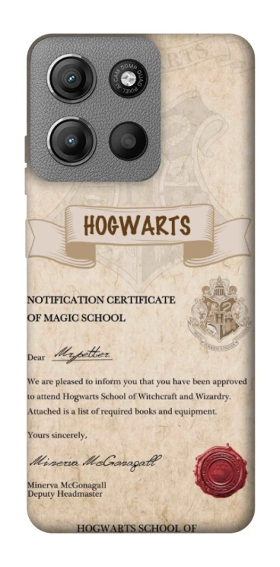 Чохол на Motorola Moto G15 4G The Hogwarts acceptance letter фото 1 з 1