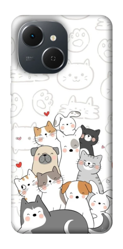 Чехол на TECNO Spark 40C Funny Pets фото 1 из 1