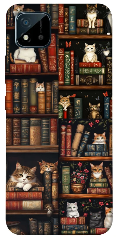 Чохол на Realme C20 Cats & Books фото 1 з 1