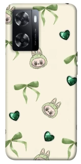 Чохол на Oppo A57s Labubu Green Heart фото 1 з 1