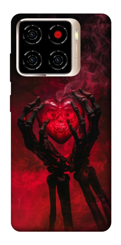 Чехол на ZTE Blade A56 Heart in the hands of a skeleton фото 1 из 1