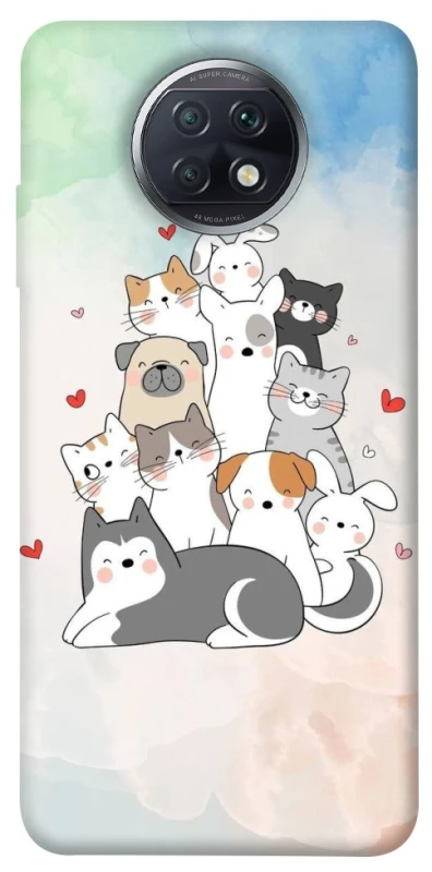 Чехол на Xiaomi Redmi Note 9 5G / Note 9T Funny Pets ver.2 фото 1 из 1