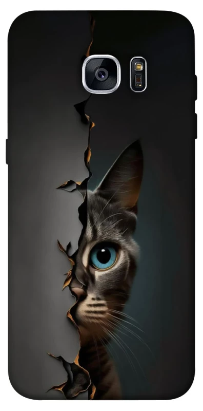Чехол на Samsung G935F Galaxy S7 Edge Кот-подглядыватель v2 фото 1 из 1