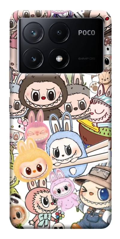 Чехол на Xiaomi Poco X6 All Labubus фото 1 из 1