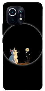 Чехол на Xiaomi Mi 11 Cat and flower фото 1 из 1