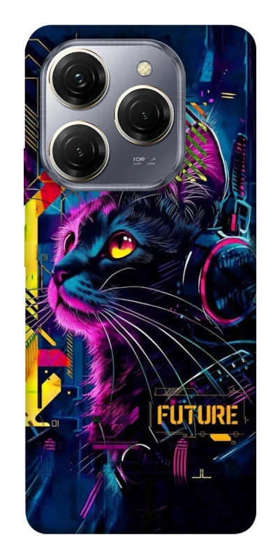 Чохол на TECNO Spark 20 Pro Cyber Cat v2 фото 1 з 1