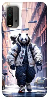 Чехол на Xiaomi Redmi 9T Панда курьер фото 1 из 1