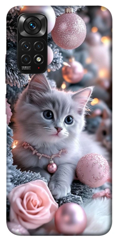 Чохол на Xiaomi Redmi Note 11 (Global) / Note 11S Christmas Kitty фото 1 з 1