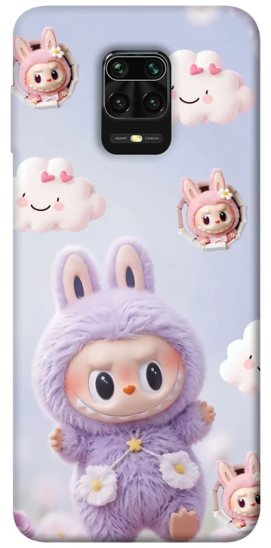 Чохол на Xiaomi Redmi Note 9s / Note 9 Pro / Note 9 Pro Max Labubu & clouds фото 1 з 1