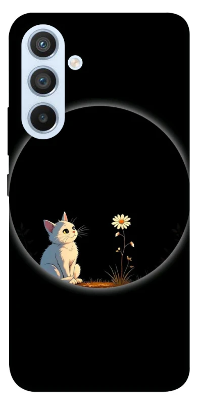 Чехол на Samsung Galaxy A54 5G Cat and flower фото 1 из 1