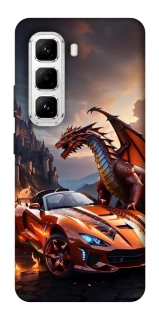 Чехол на Infinix Hot 50 Pro Сar and dragon фото 1 из 1
