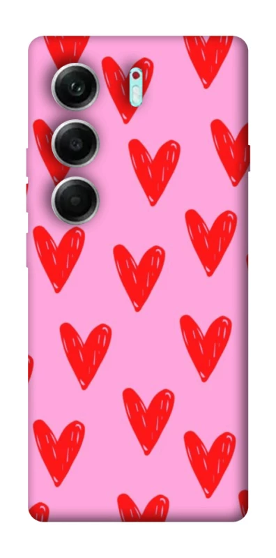 Чехол на Tecno Camon 40 Pro Red hearts 2 фото 1 из 1