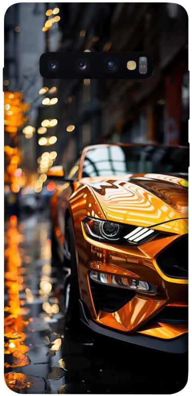 Чохол на Samsung Galaxy S10+ Golden sports car фото 1 з 1