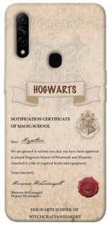 Чехол на Oppo A31 The Hogwarts acceptance letter фото 1 из 1