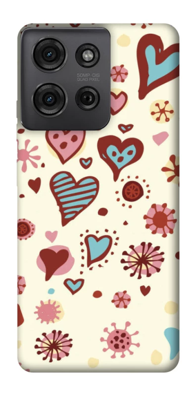 Чохол на Motorola Moto G75 Pretty hearts фото 1 з 1