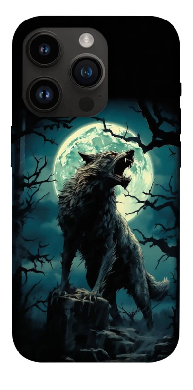Чохол на Apple iPhone 14 Pro (6.1") Вовк під місяцем фото 1 з 1